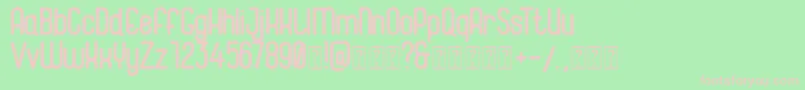 Magneum Font – Pink Fonts on Green Background