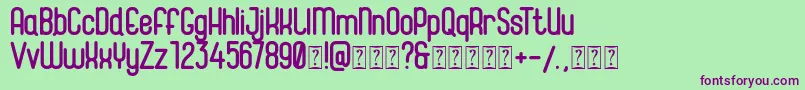 Magneum Font – Purple Fonts on Green Background