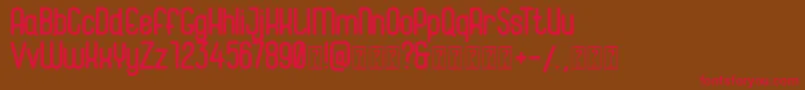 Magneum Font – Red Fonts on Brown Background