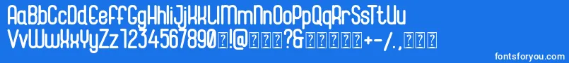 Magneum Font – White Fonts on Blue Background