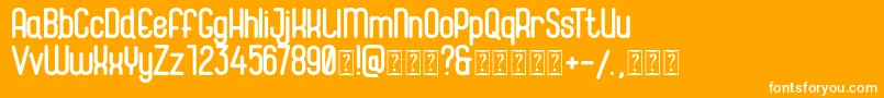 Magneum Font – White Fonts on Orange Background