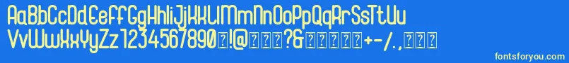 Magneum Font – Yellow Fonts on Blue Background