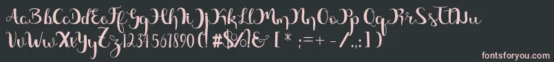 Magnificent Free Font – Pink Fonts on Black Background