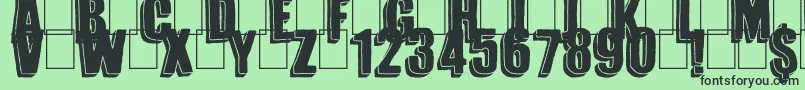 Magnifico Font – Black Fonts on Green Background