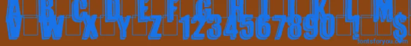 Magnifico Font – Blue Fonts on Brown Background