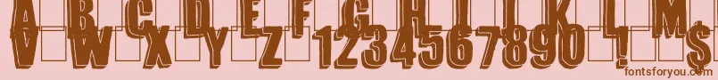 フォントMagnifico – ピンクの背景に茶色のフォント