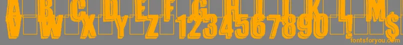 Magnifico Font – Orange Fonts on Gray Background