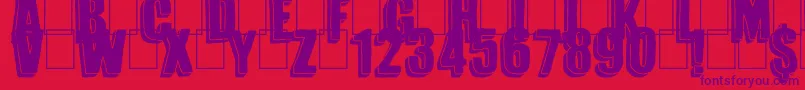 Magnifico Font – Purple Fonts on Red Background