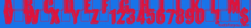 Magnifico Font – Red Fonts on Blue Background