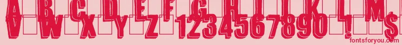 Magnifico Font – Red Fonts on Pink Background