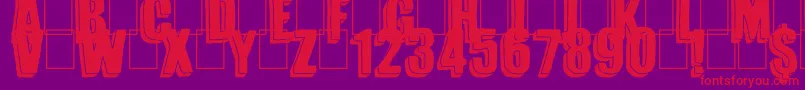 Magnifico Font – Red Fonts on Purple Background