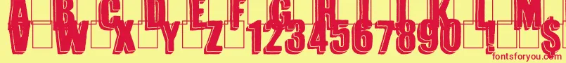 Magnifico Font – Red Fonts on Yellow Background