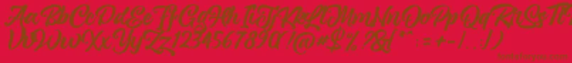 fuente magnison Script Free – Fuentes Marrones Sobre Fondo Rojo