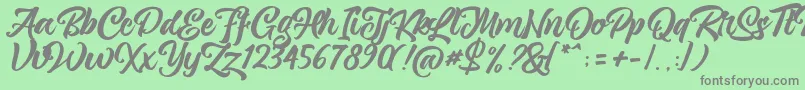 fuente magnison Script Free – Fuentes Grises Sobre Fondo Verde