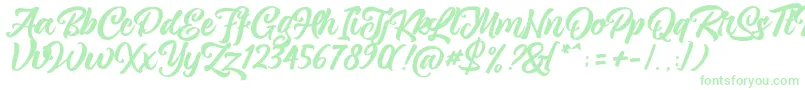 magnison Script Free-Schriftart – Grüne Schriften auf weißem Hintergrund