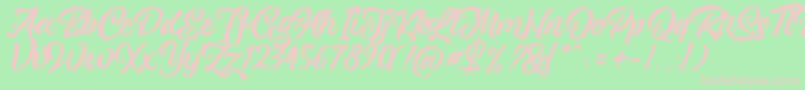 Подробнее о шрифте magnison Script Free Шрифт magnison Script Free – розовые шрифты на зелёном фоне