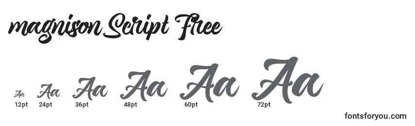 Magnison Script Free Font Sizes
