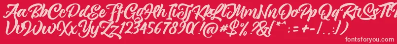 fuente magnison Script Free – Fuentes Rosadas Sobre Fondo Rojo