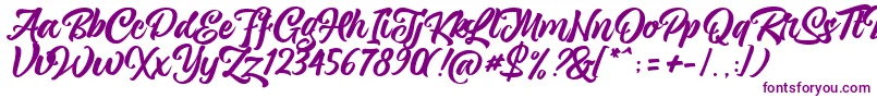 Шрифт magnison Script Free – фиолетовые шрифты