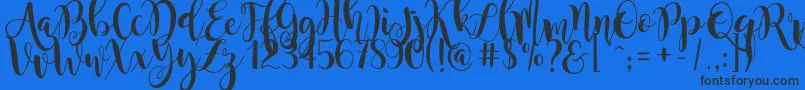 magnolia sky Font – Black Fonts on Blue Background