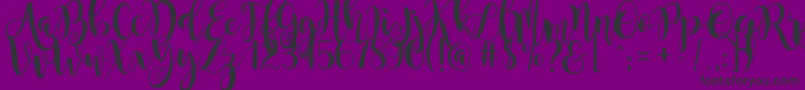 magnolia sky Font – Black Fonts on Purple Background