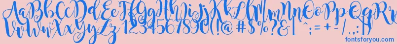 Шрифт magnolia sky – синие шрифты на розовом фоне