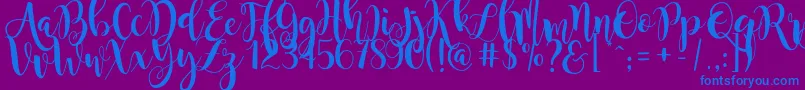 Шрифт magnolia sky – синие шрифты на фиолетовом фоне