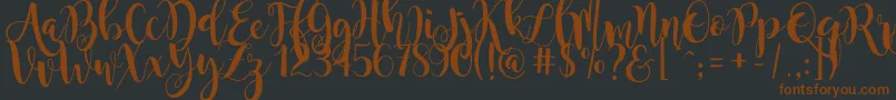 magnolia sky-fontti – ruskeat fontit mustalla taustalla