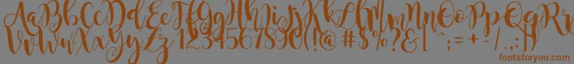 magnolia sky-fontti – ruskeat fontit harmaalla taustalla