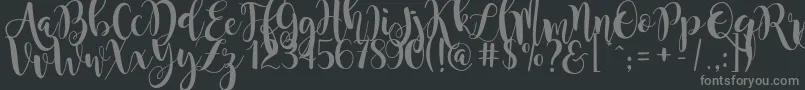 magnolia sky Font – Gray Fonts on Black Background