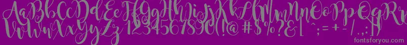 Шрифт magnolia sky – серые шрифты на фиолетовом фоне