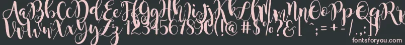 magnolia sky Font – Pink Fonts on Black Background