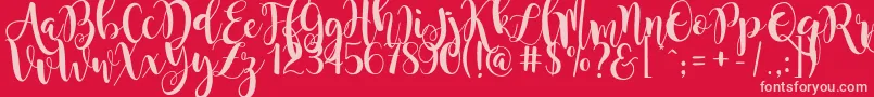 More about magnolia sky Font magnolia sky Font – Pink Fonts on Red Background
