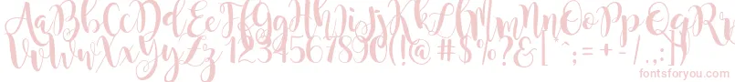 magnolia sky-fontti – vaaleanpunaiset fontit valkoisella taustalla