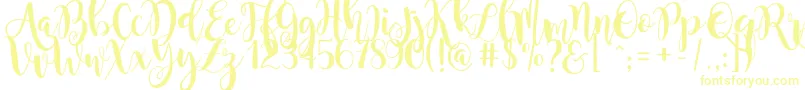 Шрифт magnolia sky – жёлтые шрифты на белом фоне