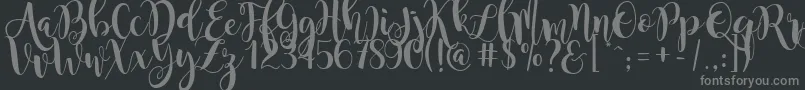 magnolia sky Font – Gray Fonts on Black Background