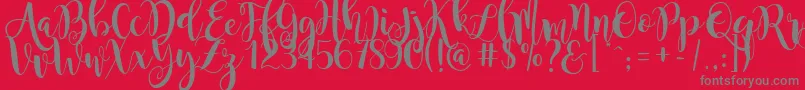 magnolia sky Font – Gray Fonts on Red Background