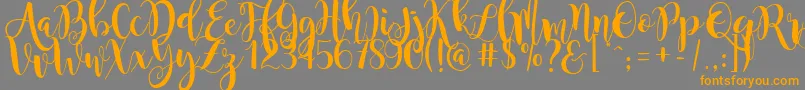 magnolia sky Font – Orange Fonts on Gray Background
