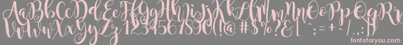 magnolia sky Font – Pink Fonts on Gray Background