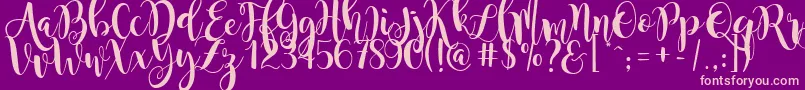 magnolia sky Font – Pink Fonts on Purple Background