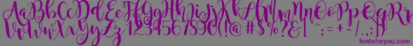 magnolia sky Font – Purple Fonts on Gray Background