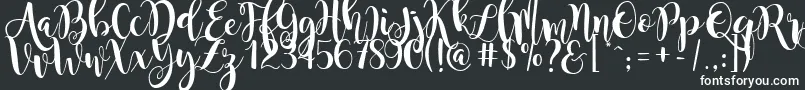 magnolia sky Font – White Fonts on Black Background
