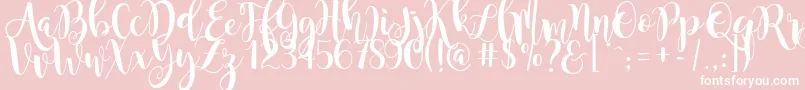 magnolia sky Font – White Fonts on Pink Background
