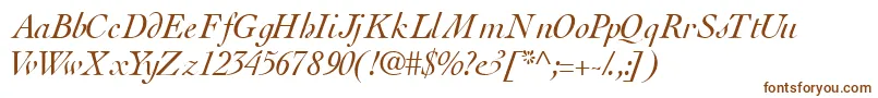 ThesissskItalic Font – Brown Fonts on White Background