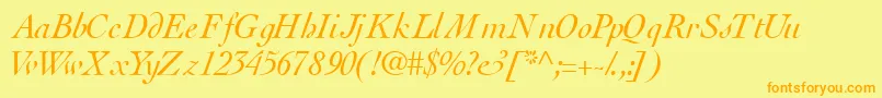 ThesissskItalic Font – Orange Fonts on Yellow Background