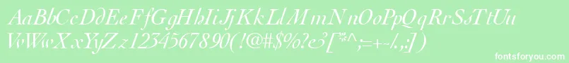 ThesissskItalic Font – White Fonts on Green Background