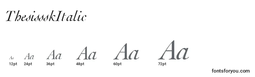 Größen der Schriftart ThesissskItalic