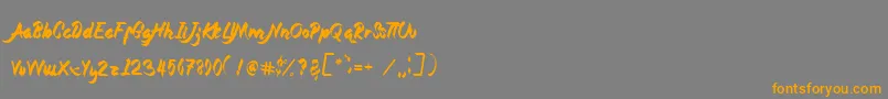 Magnolia Font – Orange Fonts on Gray Background