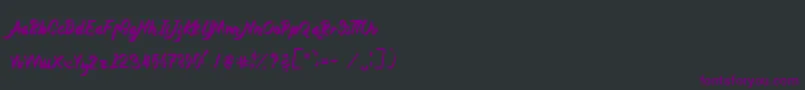 Magnolia Font – Purple Fonts on Black Background