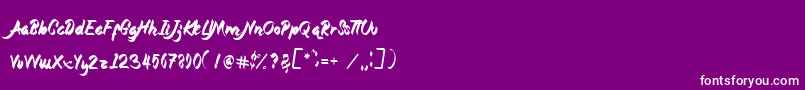 Magnolia Font – White Fonts on Purple Background